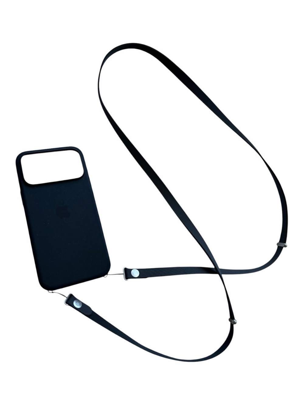 Apple iPhone 17 Pro Max Black Silicone MagSafe Case Crossbody Strap New